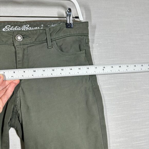 Eddie Bauer Jeans Womens Green 4 Slightly Curvy Skinny Ankle Denim - Picture 9 of 12